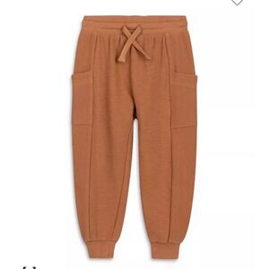 Miles the label Stretch Organic Cotton Cargo Joggers size 8 Brown‎ Leather NWT